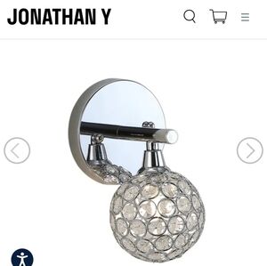 Jonathan Y - Crystal Wall Sconce